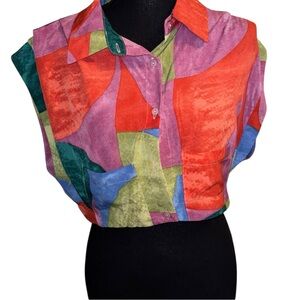 🌟🔥 BUY 2 GET 1 FREE 🌟🔥 SHEIN Colorful Abstract Women's Top